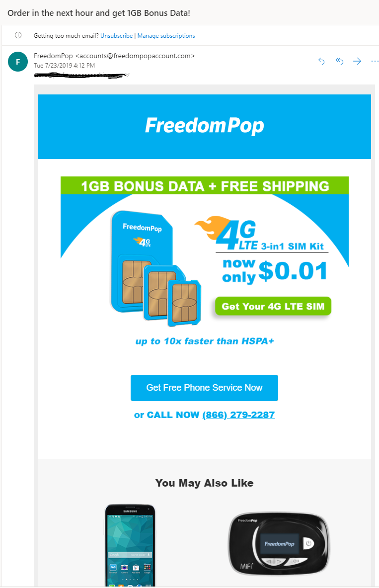 freedompop gives you text, data and voice service for free no gimmicks or games